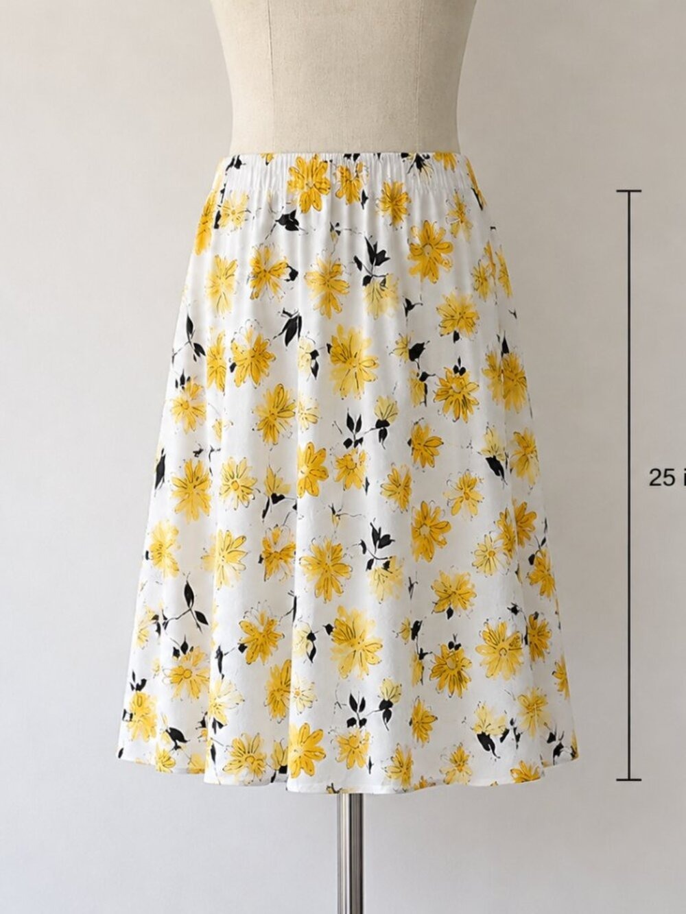 Hearts Of Palm Skirt Womens Size 12 White Midi Floral Print Eyelet